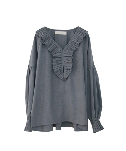 pleats jabot blouse
