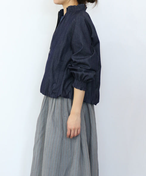 <8/28発売>denim frill blouson