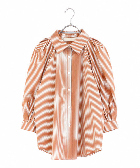 modern strip volume sleeve shirt