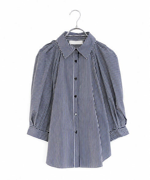 modern strip volume sleeve shirt