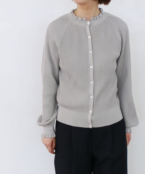 rayon nylon ripple 2way cardigan
