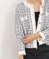【SOI-MeME】tweed knit fringe jacket