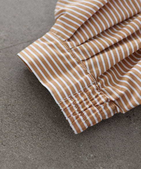 modern strip volume sleeve shirt
