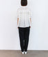 sheer raffle pintuck blouse
