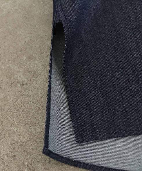 <8/28発売>denim tuck frill modern volume shirt