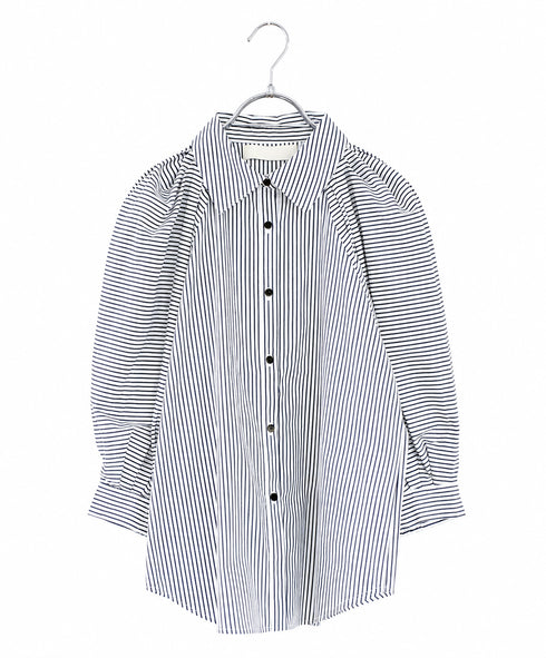 modern strip volume sleeve shirt