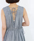 sheer check 2way gathered dress