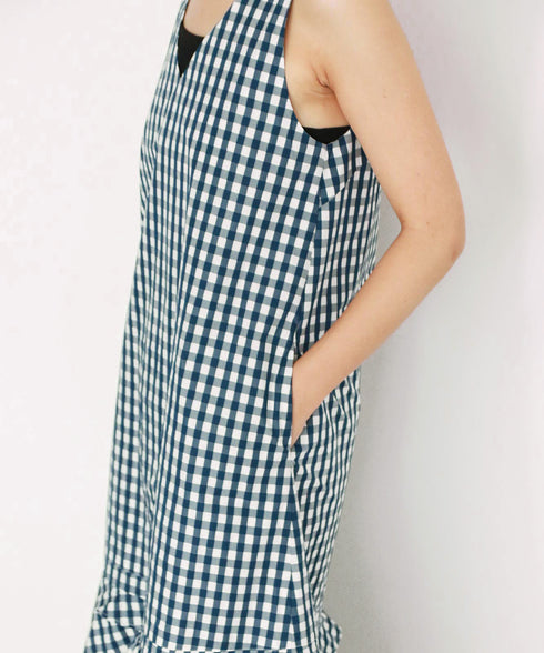 gingham check 2way dress