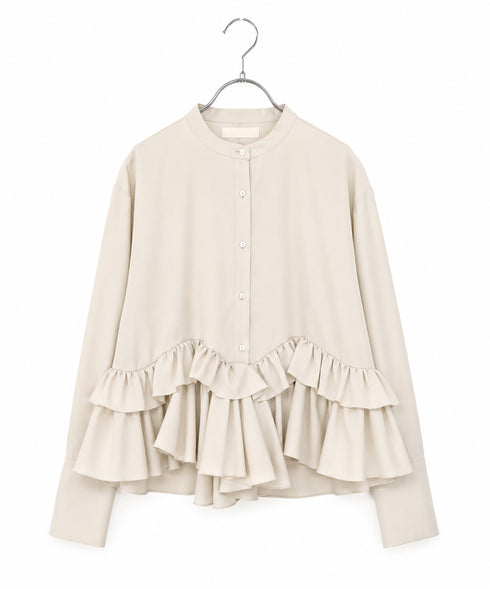 <9/4発売>spiral ruffle modern blouse