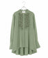 <8/28発売>【SOI-MeME】crystal pleats satin shirt
