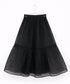 sheer starched cotton lace tiered skirt
