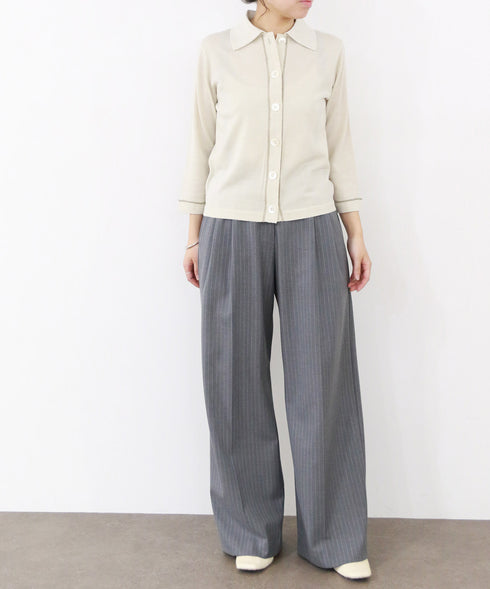 warm pinstripe suspender pants