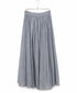 sheer check tuck gather skirt