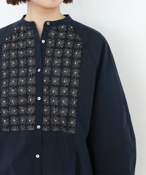 再入荷【SOI-MeME】pearl lame lace blouse