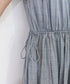 sheer check 2way gathered dress