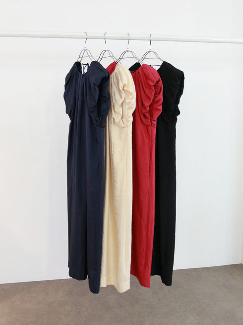 viscose satin balloon dress