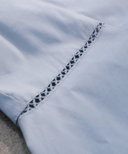 pin tuck bosom embroidery blouse