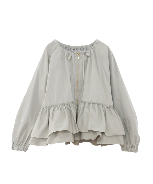 spiral taffeta raffle blouson