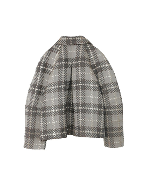 【SOI-MeME】check lame jacquard jacket