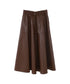 soft eco-leather circular skirt