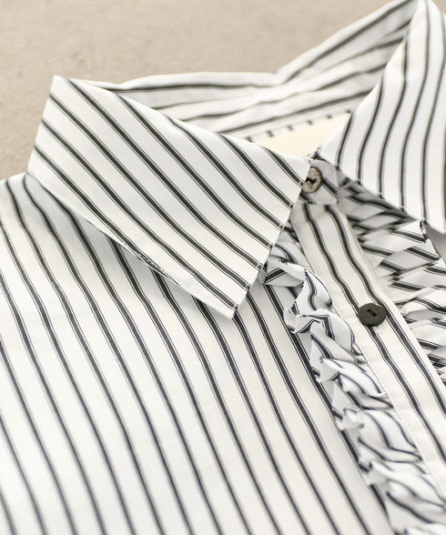 tuck frill modern volume shirt