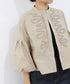 【SOI-MeME】diamond tuck embroidery blouse