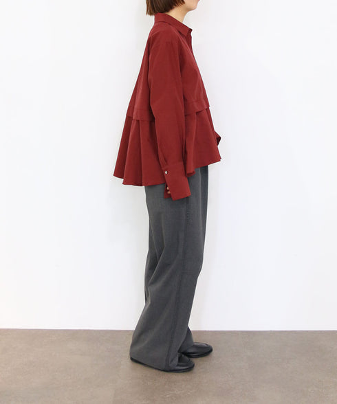 <9/4発売>tuck flare shirt