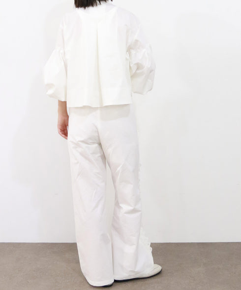 【SOI-MeME】diamond tuck embroidery blouse