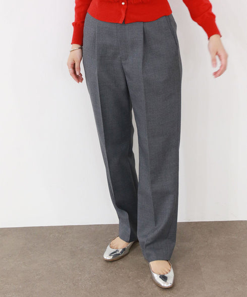 wool saxony straight pants