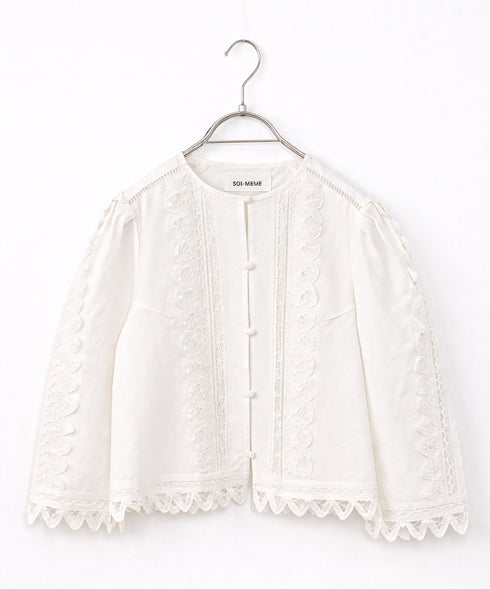 batten lace blouse jacket