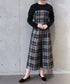 【SOI-MeME】check lame jacquard half pants