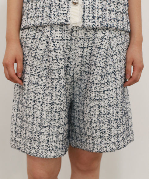 【予約】tweed knit short pants
