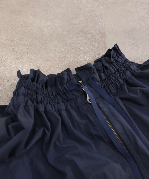 【予約】shirring gather embroidery midi-blouson