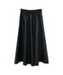 soft eco-leather circular skirt