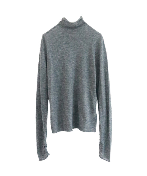 16g sheer wool high neck knit