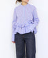 <9/4発売>spiral ruffle modern blouse