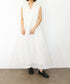 sheer starched cotton 2way gather dress