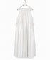 sheer check 2way gathered dress
