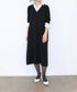 striped shirt layered knit one-piece