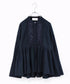 【SOI-MeME】code embroidery diamond tuck blouse
