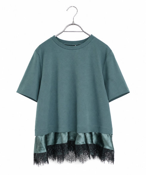 eyelash lace hem cut-sew