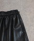 soft eco-leather half pants