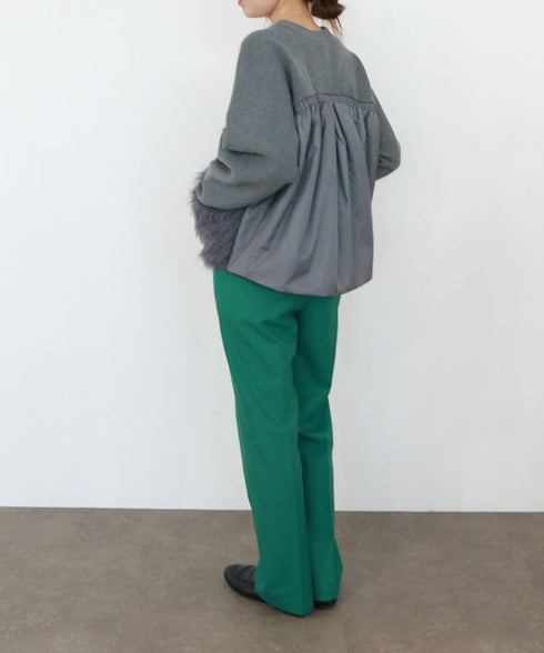 shaggy pocket milano rib jacket