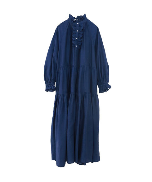 sheer jabot lace dress