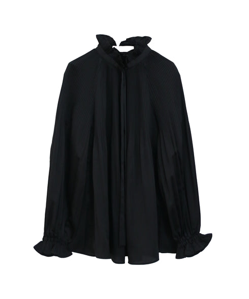 accordion pleats blouse