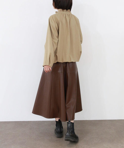 warm pinstripe blouson