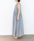 sheer check 2way gathered dress