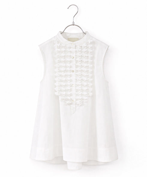 modern tuck frill flare blouse
