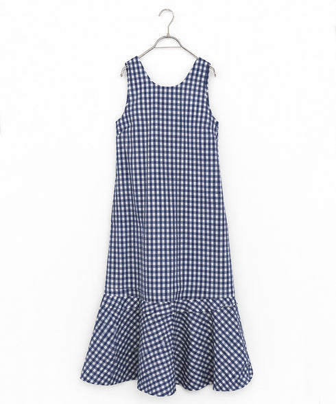 gingham check 2way dress