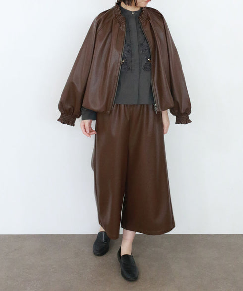 soft eco-leather blouson